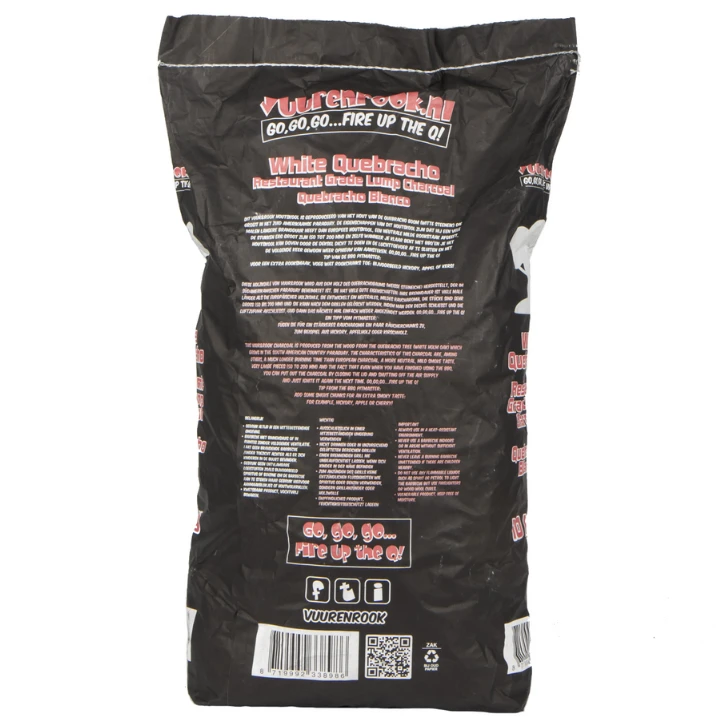 Vuur&Rook White Quebracho Restaurant Grade Lump Charcoal 10 Kg - Afbeelding 2
