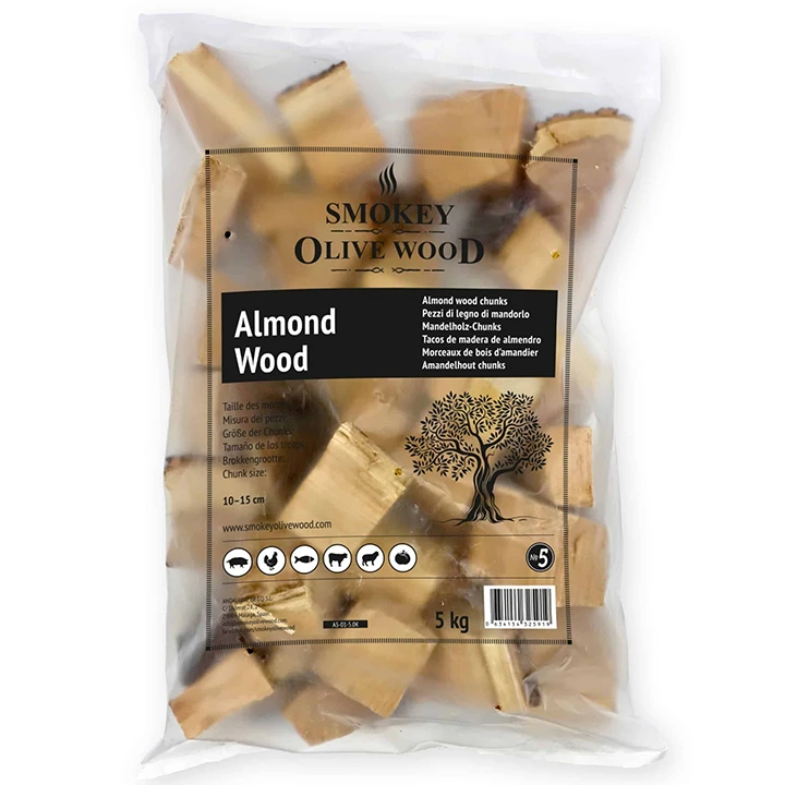 Smokey Olive Wood Amandelhout Chunks 1,5 Kg