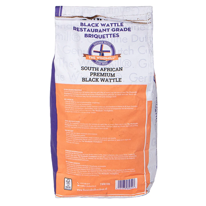 The Windmill Black Wattle Restaurant Grade Briketten Pillow Shape 6 Kg 2 The Windmill Black Wattle Restaurant Grade Briketten Pillow Shape 6 Kg - Afbeelding 2