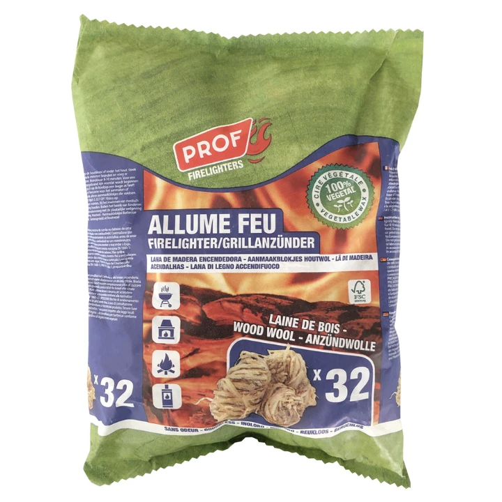 Prof Aanmaakwokkels Circa 32 Stuks / 400 Gram