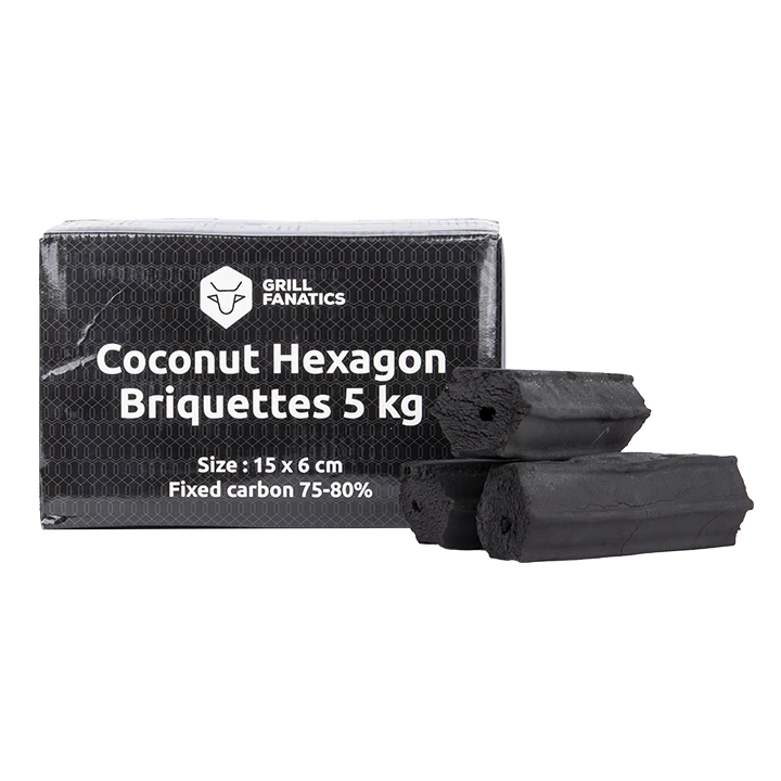 Grill Fanatics Coconut Hexagon Briketten Tubes 5 Kg - Afbeelding 2