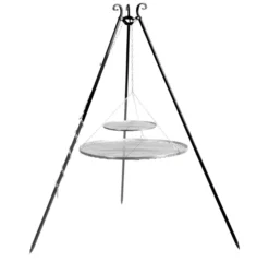 Cookking Driepoot Met Dubbel RVS Rooster 180 Cm