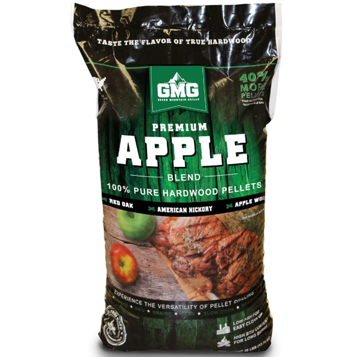 Green Mountain Premium Appel Blend Eik/Hickory/Appel BBQ Pellets 12,7 Kilo 1 Green Mountain Premium Appel Blend Eik/Hickory/Appel BBQ Pellets 12,7 Kilo