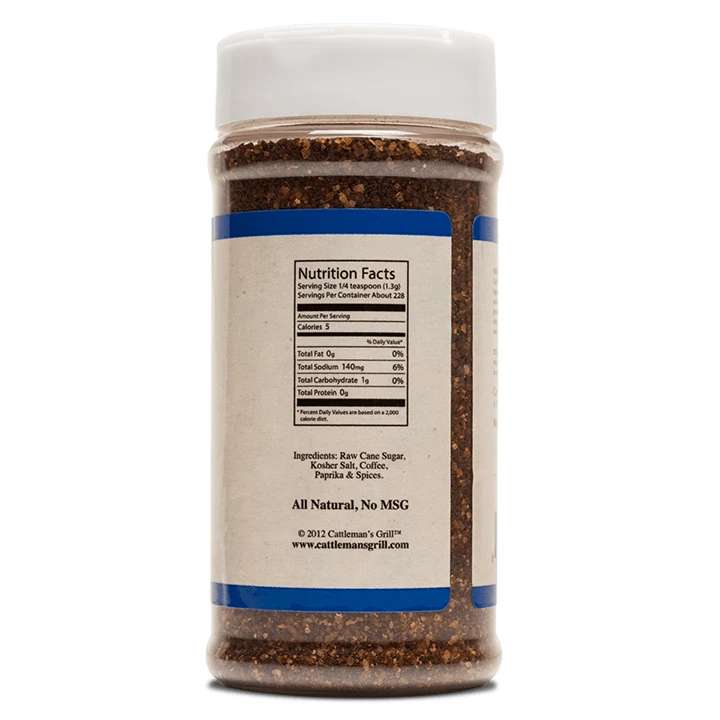 Cattleman's Grill 'Original Cowboy' Coffee Steak Seasoning 10oz 2 Cattleman's Grill 'Original Cowboy' Coffee Steak Seasoning 10oz - Afbeelding 2