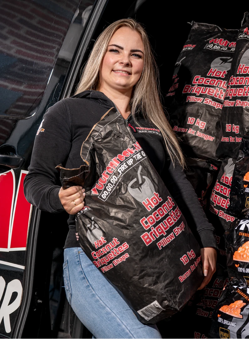 Vuur&Rook Hot Coconut Briketten Pillow Shape 10 Kg - Afbeelding 3